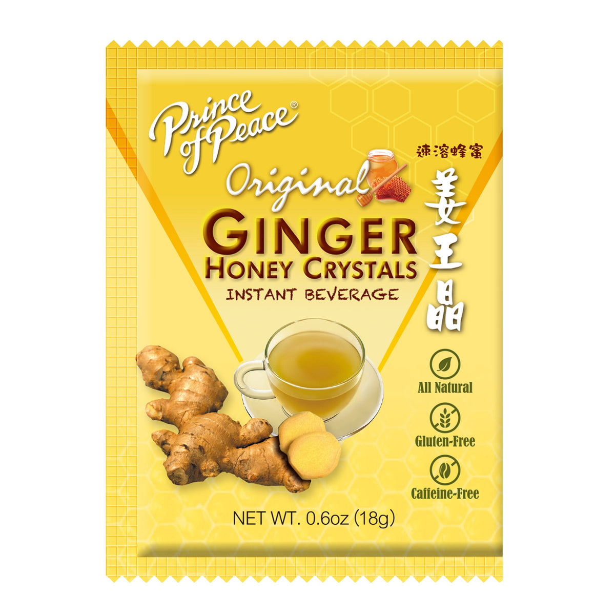 Prince of Peace Instant Ginger Honey Crystals, 10 sachets
