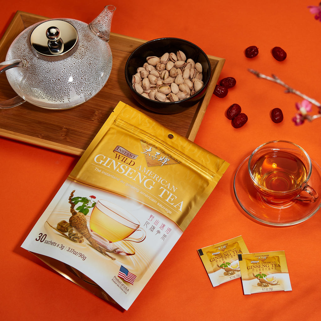 Prince of Peace Instant Wild American Ginseng Tea, 30 sachets