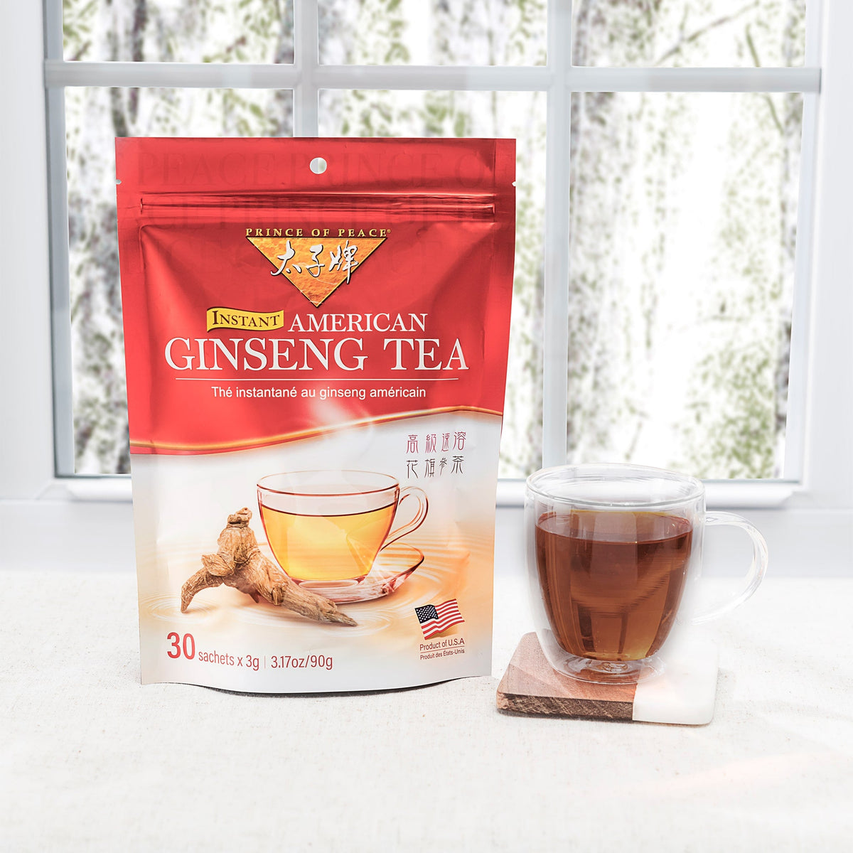 Prince of Peace American Ginseng Instant Tea, 30 sachets