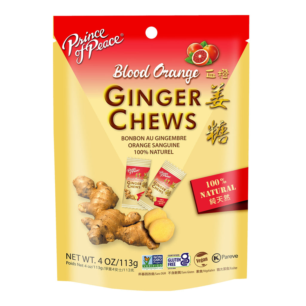 Prince of Peace Ginger Candy (Chews) With Blood Orange, 4oz