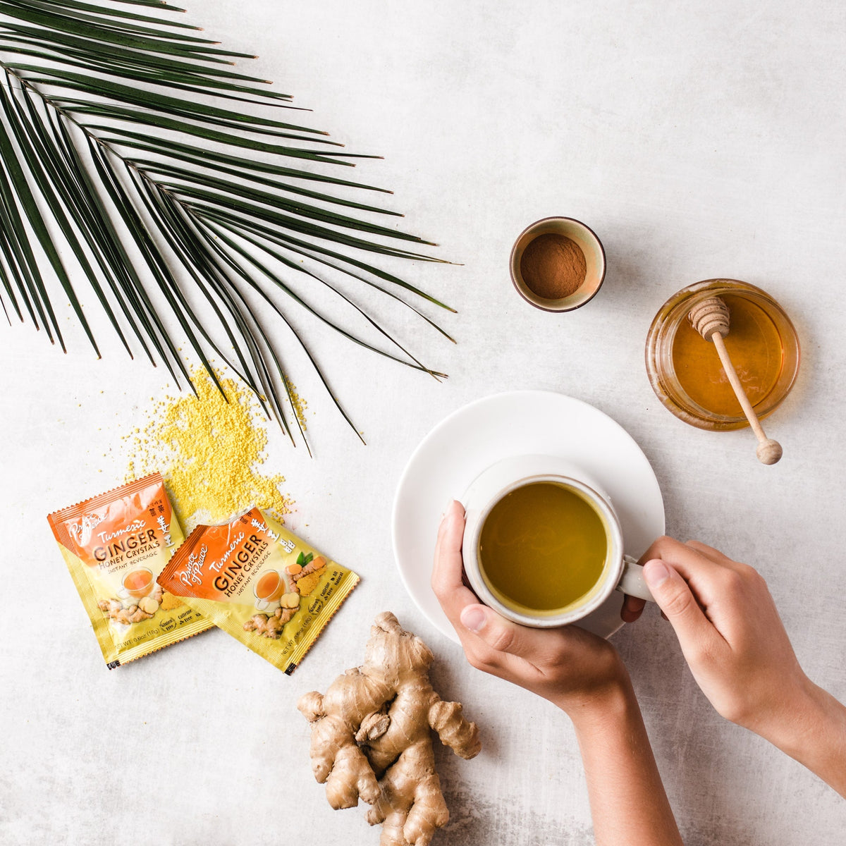 Prince of Peace Instant Ginger Honey Crystals with Turmeric, 25 sachets