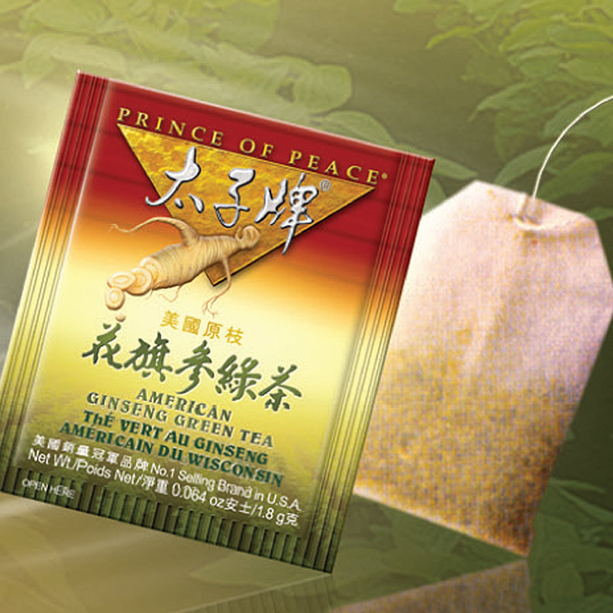 Prince of Peace American Ginseng Green Tea, Twin Pack (2 boxes X 30 tea bags)