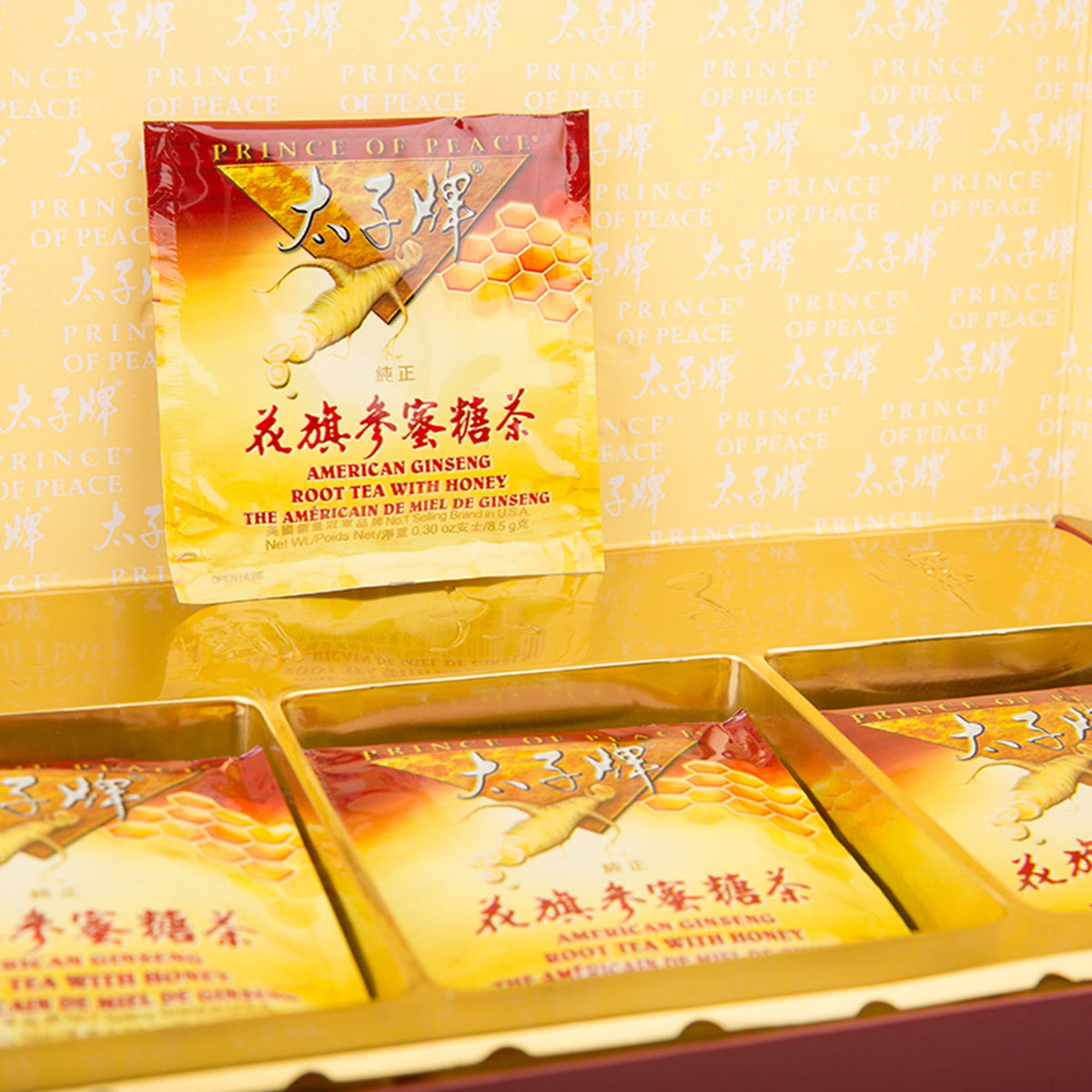 Prince of Peace American Ginseng Root Tea w/Honey, Twin Pack (2 boxes X 18 tea bags)