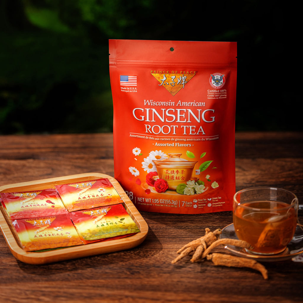 Wisconsin American Ginseng Assorted Root Tea, 28 tea bags