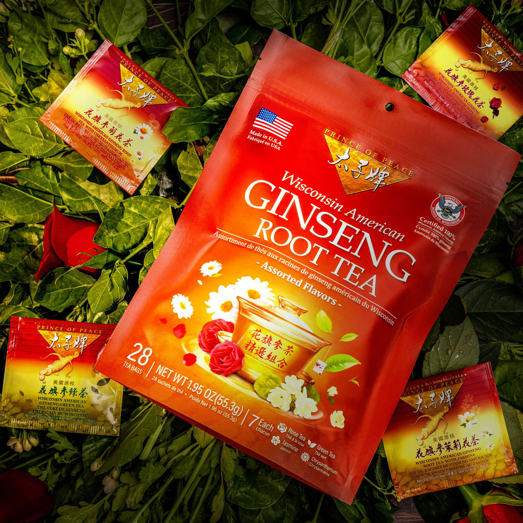 Wisconsin American Ginseng Assorted Root Tea, 28 tea bags