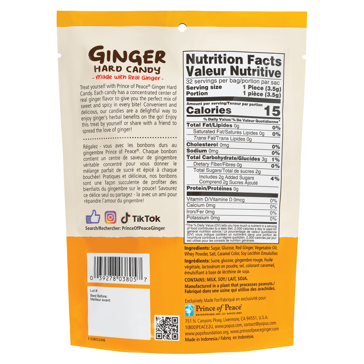 Prince of Peace Ginger Hard Candy, 4oz