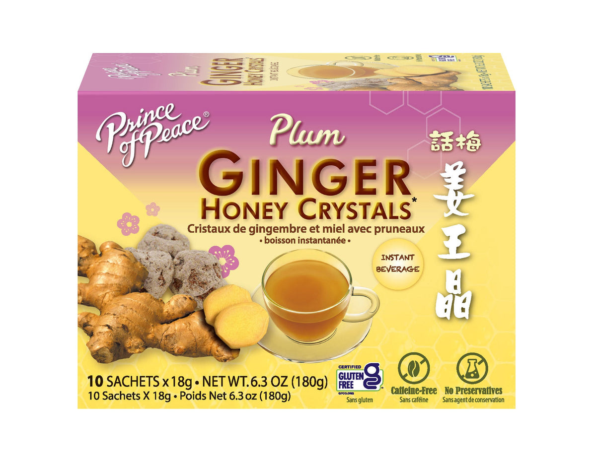 Prince of Peace Instant Plum Ginger Honey Crystals, 10 sachets