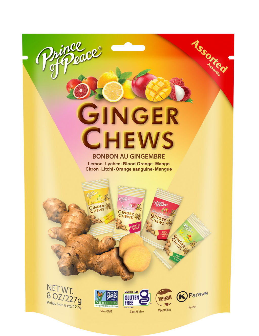 Prince of Peace Ginger Chews Assorted 8oz