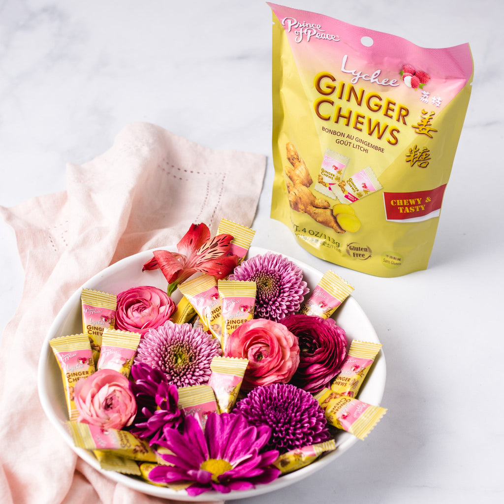 Prince of Peace Ginger Candy (Chews) With Lychee, 8oz